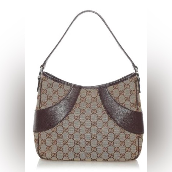 Gucci Handbags - GUCCI GG Canvas & Leather Shoulder Bag – EUC ✨👜